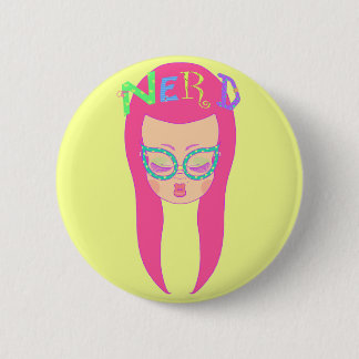 Nerdy Girl Ronde Button 5,7 Cm