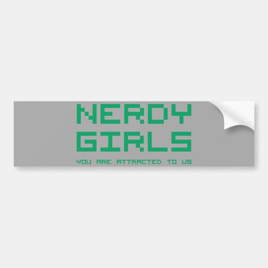 Nerdy Girls 2 Bumpersticker (Voorkant)