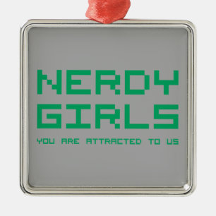 Nerdy Girls 2 Metalen Ornament