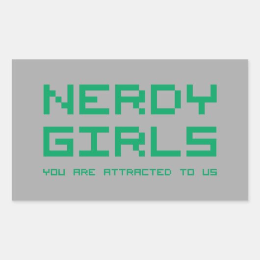 Nerdy Girls 2 Rechthoekige Sticker (Voorkant)