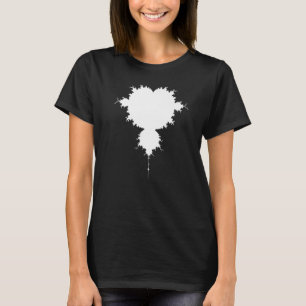 Nerdy Mandelbrot White Fractal Chaos Physics Wisku T-shirt