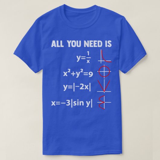 Nerdy Math Equation Mathematics Science Geometry T-shirt (Design voorkant)
