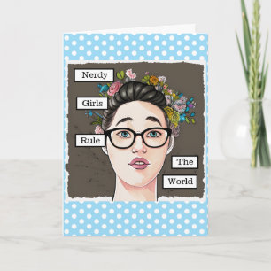 Nerdy meisjes heersen over de wereld kaart