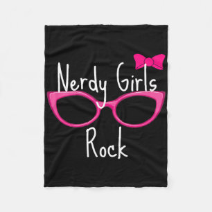 Nerdy Meisjes Rock T Shirt Gamer Geek Chic Leuk Sc Fleece Deken