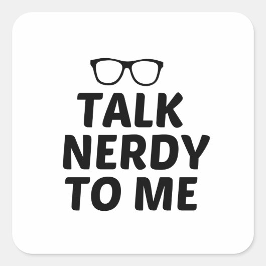 NERDY NAAR MIJ VIERKANTE STICKER (Voorkant)