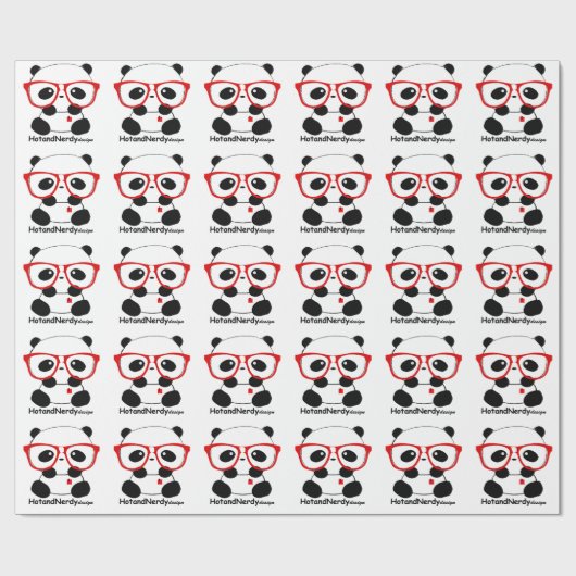 Nerdy Panda Cadeaupapier (Vlak)