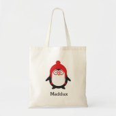Nerdy Penguin Holiday Persoonlijke Canvas tas (Voorkant)