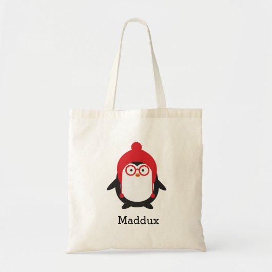 Nerdy Penguin Holiday Persoonlijke Canvas tas (Voorkant)