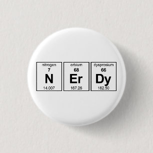 NErDy Periodieke Tabel Ronde Button 3,2 Cm