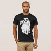 Nerdy Rabbit Cute Bunny Pet met bril T-shirt (Voorkant volledig)