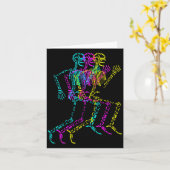 Nerdy Skeleton Bones Labeled Funny Halloween Human Kaart (Gele Bloem)