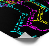 Nerdy Skeleton Bones Labeled Funny Halloween Human Poster (Hoek)