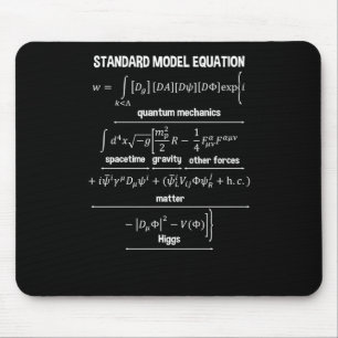 Nerdy Standaard Model Vergelijking – Gift voor Nat Muismat