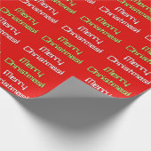 Nerdy Style, "Vrolijk kerstfeest!" Verpakkingspapi Cadeaupapier (Hoek)