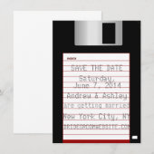Nerdy Trouw Save The Date Floppy Disk (Voorkant / Achterkant)