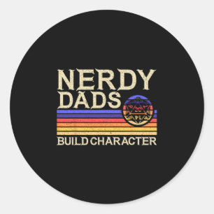 Nerdy Vader Rpg Gamen D20 Tafel Games Grappig Rpg Ronde Sticker