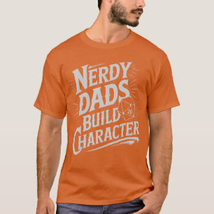 Nerdy vaders bouwen karakter RPG dobbelsteen vader T-shirt