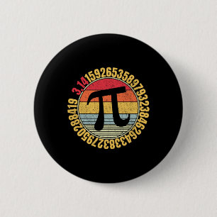 Nerdy Wiskunde Pi Symbol Mathlete Ronde Button 5,7 Cm