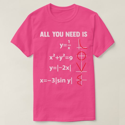 Nerdy Wiskunde vergelijking wiskunde wetenschappen T-shirt (Design voorkant)