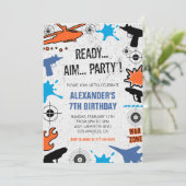 Nerf invitations anniversaire dart guerre canon à  (Debout devant)