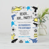 Nerf invitations anniversaire dart guerre chasse e (Debout devant)