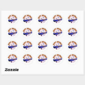 Nerf Pistool Partij Stickers. Minigun Decor. Ronde Sticker (Vel)