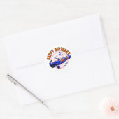 Nerf Pistool Partij Stickers. Minigun Decor. Ronde Sticker (Envelop)