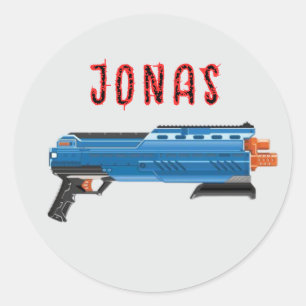 Nerf Rival Atlas Party Stickers. Ronde Sticker