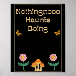 Nergens Bestaan Nihilisme Filosofie Quo Poster