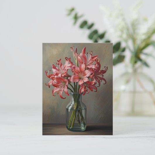 Nerinesbloemen Briefkaart (Staand voorkant)