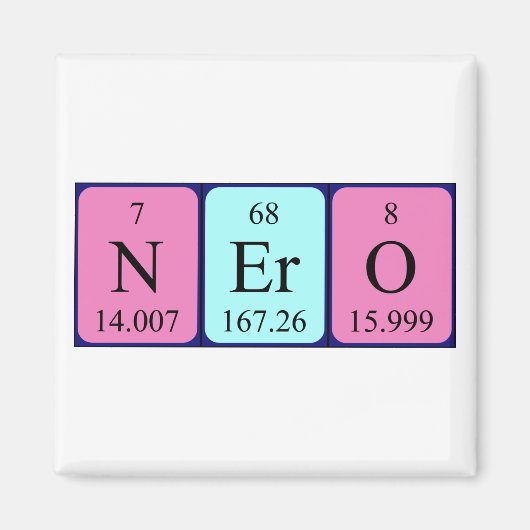 Nero periodieke table name magnet magneet (Voorkant)