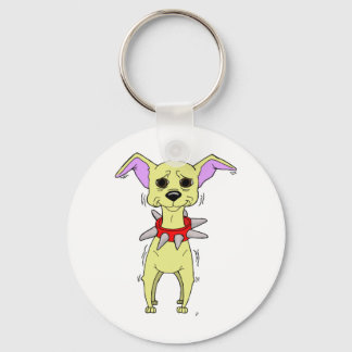 Nervous Chihuahua Cartoon Sleutelhanger