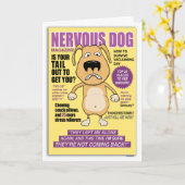 Nervous Dog Magazine drôle de carte d'anniversaire (Fleur jaune)