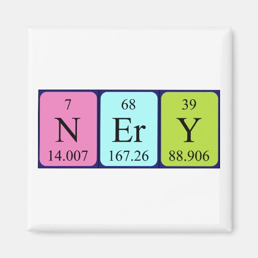 Nery periodieke table name magnet magneet (Voorkant)