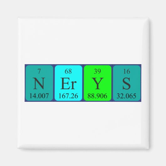 Nerys periodieke table name magnet magneet (Voorkant)