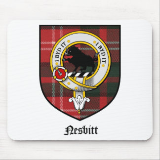 Nesbitt Clan Crest Badge Tartan Muismat