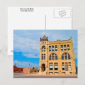 Ness County, Kansas, Bank Briefkaart (Voorkant / Achterkant)