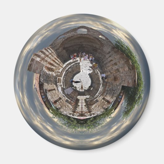 Nessebar Ruin Planet Magnet Magneet (Voorkant)