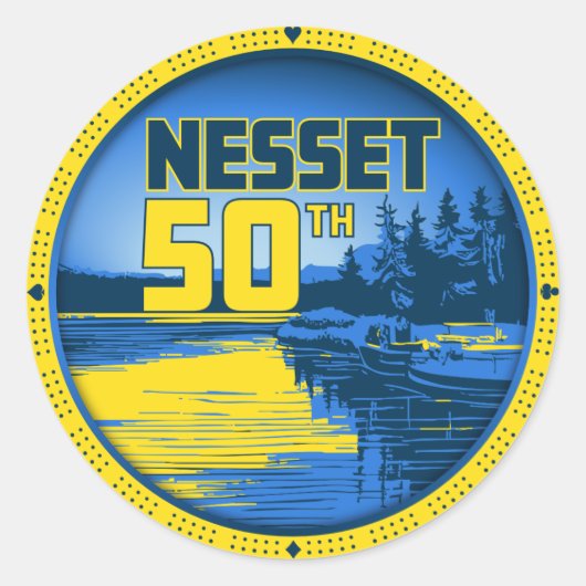 Nesset Reflections-Sticker Ronde Sticker (Voorkant)