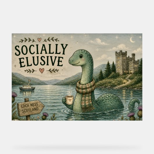 Nessie Cryptide Confortable Élusive Socialement Lo (Recto)
