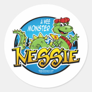 Nessie: Een Wee Monster Ronde Sticker