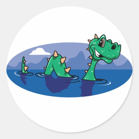 Nessie Ronde Sticker (Voorkant)