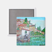 Nesso, Meer van Como Magnet Magneet (Voorkant / Achterkant)