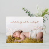 N'est-elle pas belle Rose Faire-part de naissance (Debout devant)