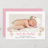 N'est-elle pas une belle Faire-part de naissance f (Devant / Derrière)