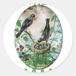 Nest of Joy: Familie's Voedende Jonge Geest Liefde Ronde Sticker