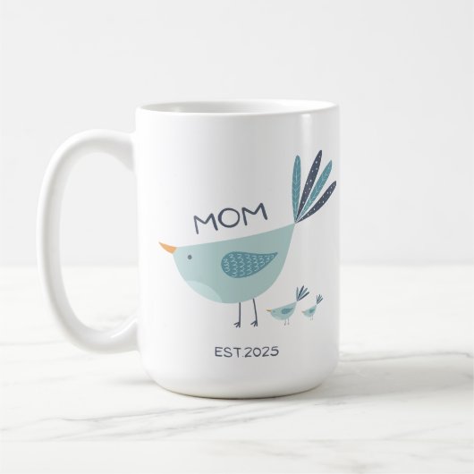 Nest of Love beroemd gemaakt door Mama Bird Art Koffiemok (Links)