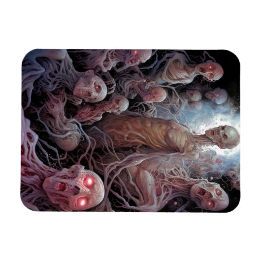 Nest of undode Zombies Horror Art Magneet (Horizontaal)