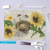  Nest Sunflower Music Tissue Paper Tissuepapier (Craft)