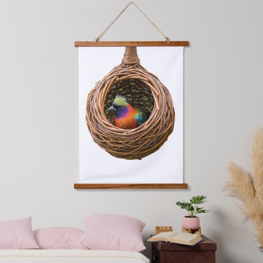 Nest van een Weaverbird Hangend Wandkleed (Slaapkamer)